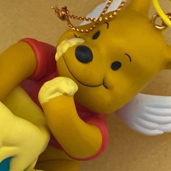 Disney Angel Winnie The Pooh Holiday X-Mas Collectible Hanging Ornament - Picture 9 of 10